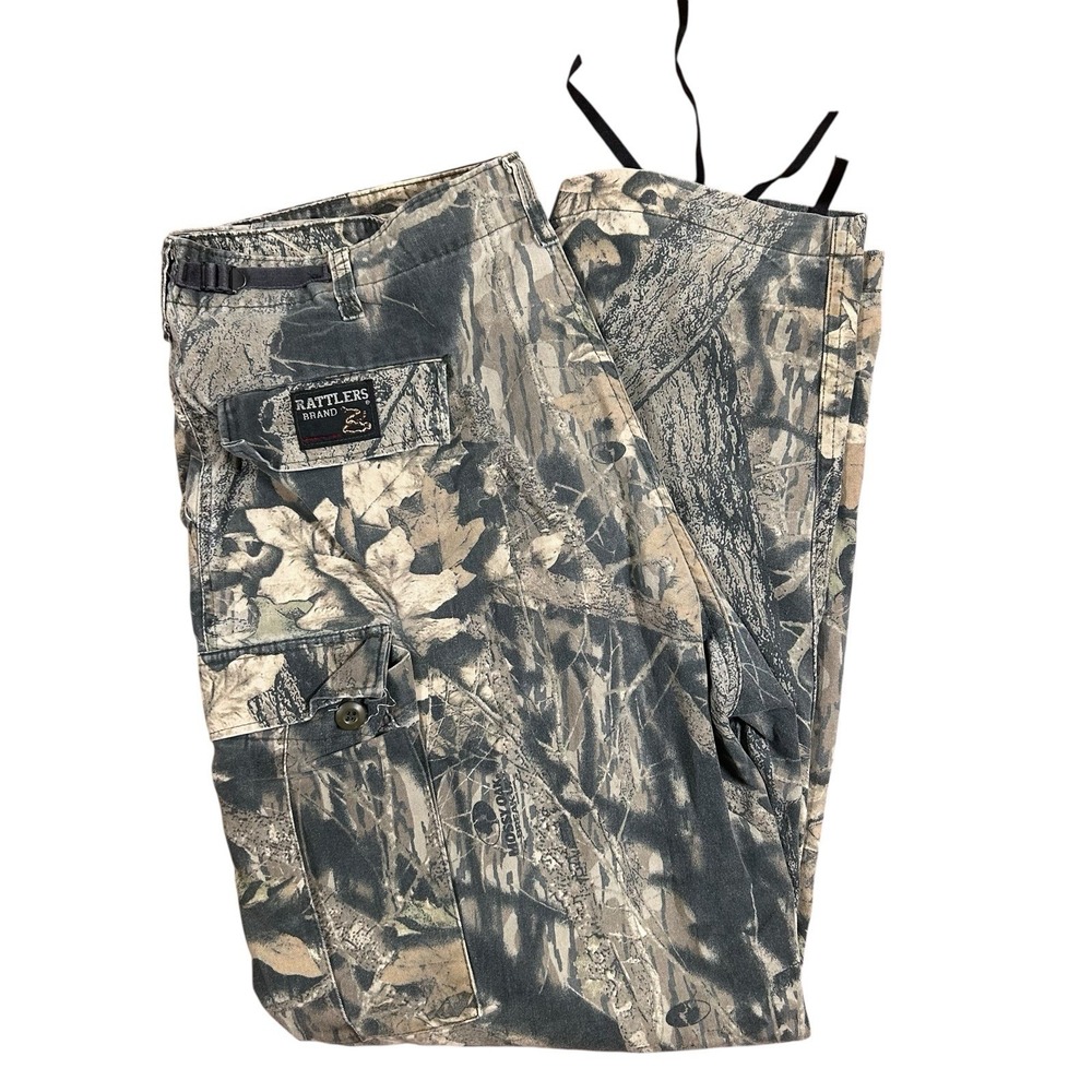 Vintage 90s Rattlers Brand Mossy‎ Oak Break Up Camo Cargo Pants Men's 41x30 XL